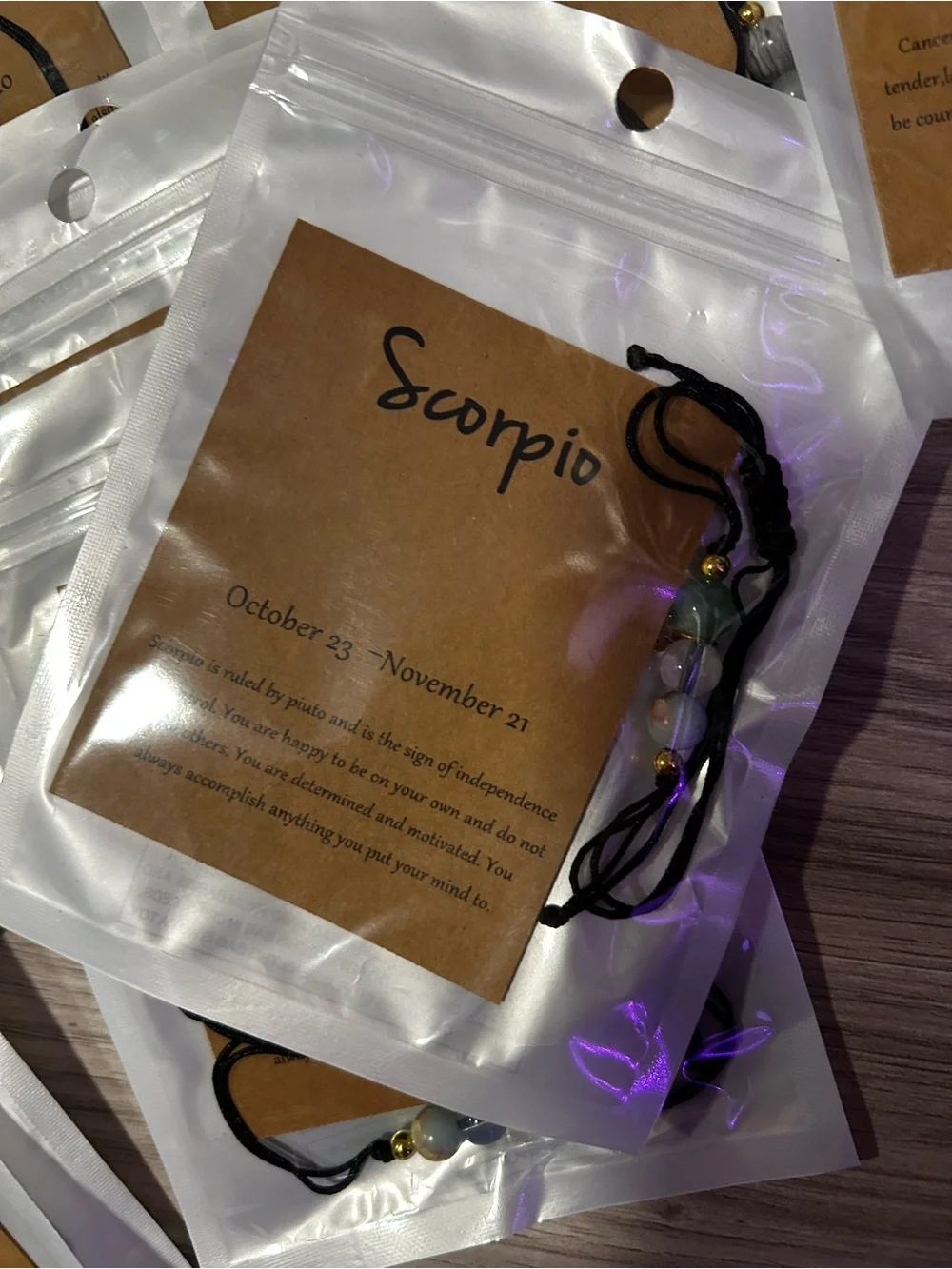 Black Zodiac Cord Bracelet Unbranded